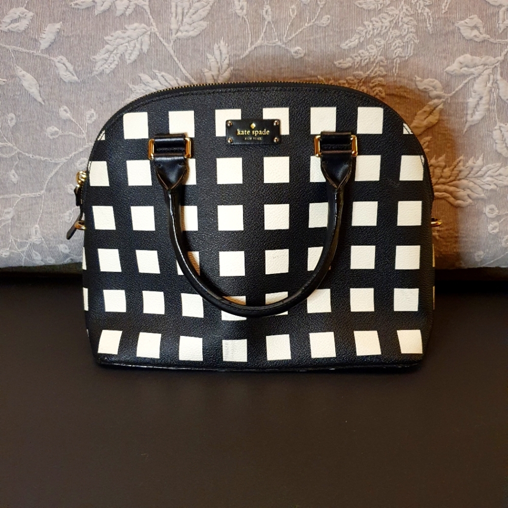 Kate Spade Satchel Black and White Bag